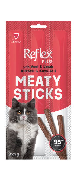 REFLEX PLUS 3'LÜ STİCK KEDİ BİFTEK & KUZU